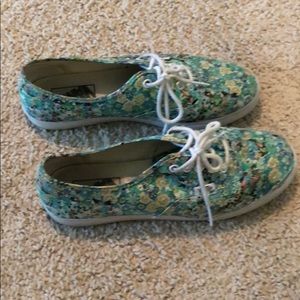 Vans floral sneakers size7